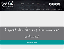 Tablet Screenshot of lovedalelonglunch.com.au